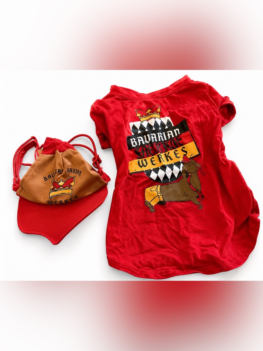 Size S Daschund Funny Dog Shirt and Hat